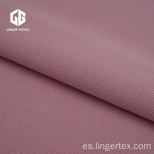 Crepe de poliéster tejido de sarga con Spandex